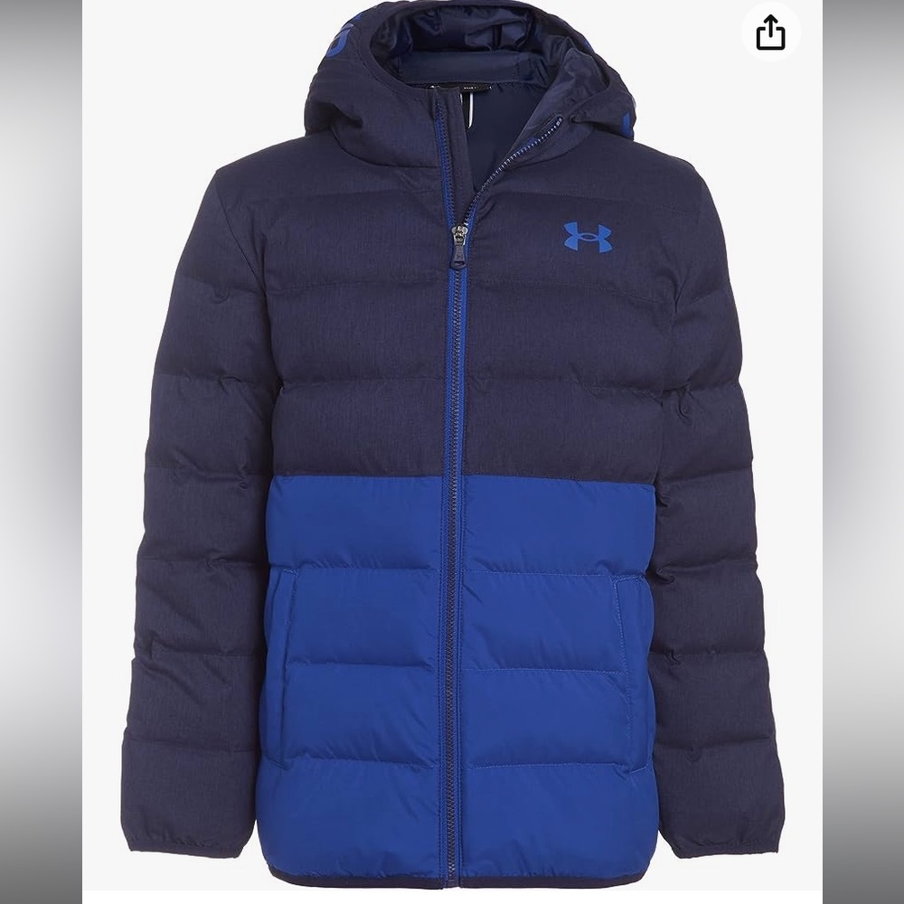 NWT Boys 4-16 Under Armour UA Pronto
Colorblock Puffer Jacket S 4 midnight blue
